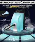 High-Pressure 3000W Steam Cleaner With Ozone Function For Deep Cleaning Heavy Kitchen Grease And Stubborn Dirt, showing instant heating feature with steam output.