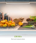 Swivel LED Under Cabinet Lighting Kit 24 Inch Plug In Or Hardwired Dimmable With 3CCT illuminating a kitchen countertop