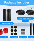 2 Pack 700x28c Road Bike Tire Replacement Kit With Inner Tubes, Folding Tires, Levers, Liners And Repair Tool contents