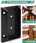 20 Piece Deck Railing Bracket Set Fits 2x4 Wood Posts Actual 1.5 X 3.5 Inches With Nylon Connectors And 120 Screws