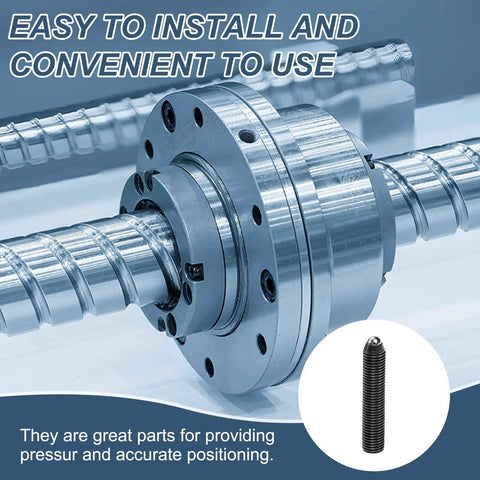 2Pcs High Carbon Steel M16X80MM Hex Socket Screw Thread Ball Plunger view showing steel components for precise positioning.
