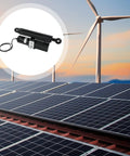 Tough As Nails DC 12V Hydraulic Motor Paired With A Heavy Duty Electric Linear Actuator on solar panels.