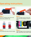 Operating instructions for installing 910XL Ink Cartridges Combo Pack For OfficeJet Pro Printers Black And Color 4 Pack