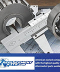 Knockout Quality Replacement Fan Pulley Input Shaft Seal And Bearing Kit Featuring Rock Solid Heavy Duty Bearings and Slick Fit Premium Oil Seals For Fast Auto Parts Repair, displayed on precision measurement tools.