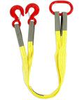 Heavy Duty Two Leg Bridle Web Sling With 4.92 Foot Length And 13227 Lb Capacity for safe lifting and rigging in construction.