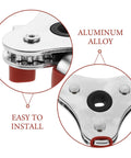 Close-up of Pro Specs Smoke Transducer Assembly Tool showing aluminum alloy head, easy installation feature, and design.