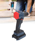 Heavy Duty Cordless Drill Kit Bad Boy with 1500 RPM and 25 Torque Settings, showcasing ergonomic design for effortless drilling.