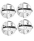 Stainless Steel 316 Marine Grade Twist Lock Round Door Catch Heavy Duty Locker Hatch Fastener set of four, rust resistant.