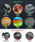 Infographic showing materials suitable and not suitable for Titanium Coated Drill Bit Set With Hex Shank And 135 Degree Tip High Speed Steel Drill Bits Kit For Steel Aluminum Copper And Soft Alloys One Sixteenth Inch To One Quarter Inch Durable Sharpness And Fast Chip Ejection.
