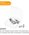 Hella Bright E10 Miniature Bulbs, DC 3V Warm Yellow Glow Screw Base Torch Lamps Indicator Lights, 10 pack in clear storage box.