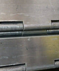 Close-up of Kickass Heavy Duty Stainless Steel Continuous Piano Hinge Black Mill Finish 0.12 Thick 0.25 Pin 4 Wide.