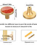 Top Shelf Red Happiness Round Cabinet Knobs Featuring A Slick Vintage Oil Paint Finish Hella Sturdy Rust Resistant Zinc Alloy Drawer Pulls Single Hole Mount Center Pack Of Four For Kitchen And Bedroom Cabinets dimensions 32mm by 23mm, installation options shown.