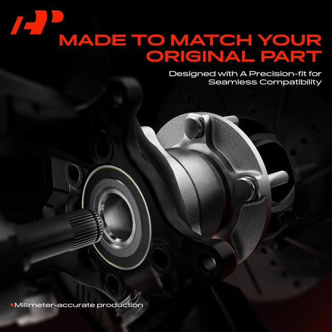 Close-up of Front Wheel Bearing And Hub Assembly With Abs Ring And 5 Lug Bolt Pattern For Chevy Malibu Pontiac G6 Hhr Cobalt.