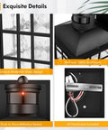 Exquisite details of 2 Pack Motion Sensor Outdoor Lights With Dusk To Dawn Sensor, featuring anti-rust aluminum and waterfall glass design.