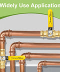 15 Piece Pro Grade Pro Press Fittings Kit For Copper Pipe Half Inch Heavy Duty Brass Lead Free NSF cUPC Certified in use