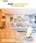 Six Pack 4 Inch LED Recessed Light Dimmable 5000K Daylight 750LM Ultra Thin Canless Wafer Ceiling Light Fixture in living room