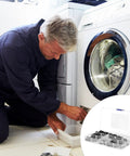 Man repairing washing machine with Heavy Duty 340 Piece Internal Tooth Locking Washers Push On Washers Pro Grade Assortment Kit