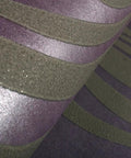 3D Flocking Wall Wallpaper Roll With Abstract Curve Pattern In Striped Purple For A Dope Accent Wall Non Woven Upgrade With Rich Texture