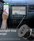 Heavy Duty 78W Triple Port Car Charger Socket Featuring Dual Usb C Fast Charge Plus Single Usb A Plug in car dashboard with phone navigation.