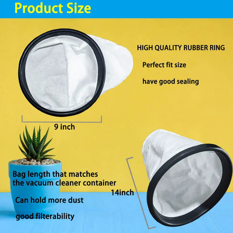 Durable HEPA Cloth Bag Liner For Backpack Vacuums 2 Pack Seals Tight For Clean Pickup Compatible With Hoover And Royal Size Chart