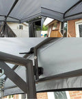 Heavy Duty Swing Chair Canopy Replacement Top Cover For 2/3 Seater Garden Swing Patio Seat Waterproof Windproof Rip Proof 210D