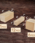 Dope Whittling Wood Blocks Kit With 19 Pieces For Basswood Carving In Three Sizes, Includes 12 Rectangles 1X1X4, 6 Cubes 2X2X4