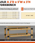 Heavy Duty Steel Corner Bracket Kit For DIY Workbenches And Shelves with diagram and assembly instructions.
