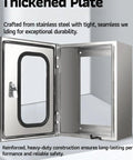 Heavy Duty Outdoor EV Charger Wall Box Enclosure Weatherproof Metal Shield Protector For Electric Vehicles with thickened stainless steel.