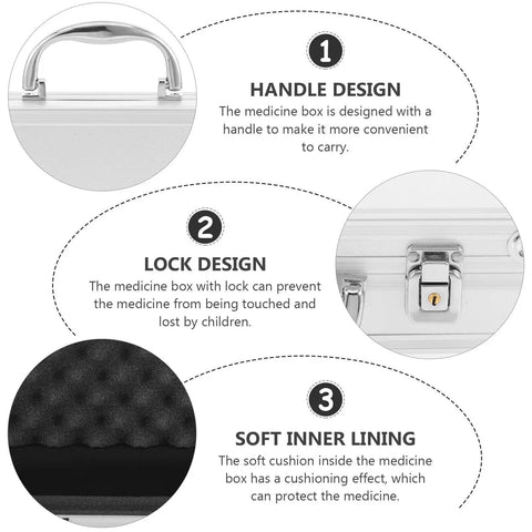 Built Tough Aluminum Alloy Work Crate With Cushion Grip Bail And Quick Release Cover For Grease Monkey Multi Layer Tool Sorting Or On The Road Health Supply Tote featuring handle and lock designs.