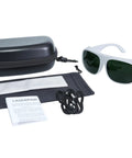 Kickass Laser Safety Glasses For Handheld Laser Welding And Fiber Lasers 900 To 1100Nm Od8 Plus Din4 Rating Heavy Duty Eye Shielding Goggles with case and cleaning cloth.