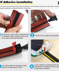 Installation steps of Heavy Duty Cable Management Sleeve For Cords And Wires Pro Grade Floor Protector Tubing shown on floor