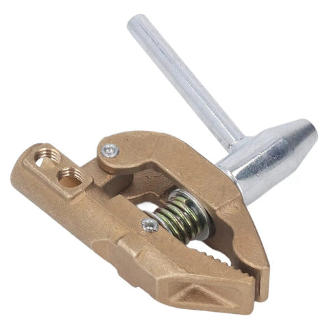 Brass Grounding Welding Clamp with Rubber Sleeve, 800A Capacity, 32mm Jaw, Oxidation Resistant, Lightweight Earth Clamp