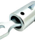 Heavy Duty Down Head Fitting For Drain Snake, slotted adapter for 5/16 and 3/8 inch cables, durable and easy to attach.