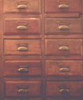 Dope Vintage Iron Label Holder Pull Handles With Slick Frame Knobs For Cabinets And Drawers Red Bronze Hardware Set on wooden drawers.