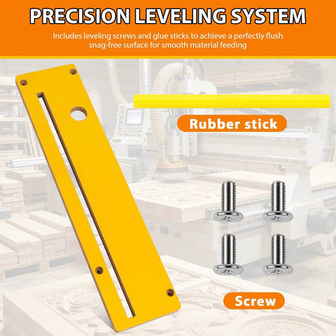 Zero Clearance Insert For 10 Inch Table Saw Compatible With Ridgid R4514 R4514T R4518 R4518T R4518NS Dado Throat Plate includes leveling system