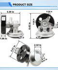 Rugged Isuzu NPR Vacuum Pump With Pulley Direct Drop In Replacement For NPR L96 LQ4 L31 L05 3.0L 3.9L 4.8L 5.7L 6.0L Engine size dimensions and angles measuring 6.42in and 5.39in.