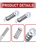 Heavy Duty M10 Exhaust Manifold Bolts And Spring Nuts Kit Heat Crush Proof Carbon Steel fasteners showing bolt head and spring detail.