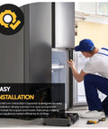Person installing Heavy Duty RCO410 Hard Start Capacitor Kit For Refrigerators And Freezers 1 4 To 1 3 Horsepower 115 Volt AC.