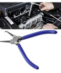 17cm Fuel Line Hose Disconnect Pliers For Tight Engine Bays, Quick Release Of Fuel Filters And Hoses, blue handle
