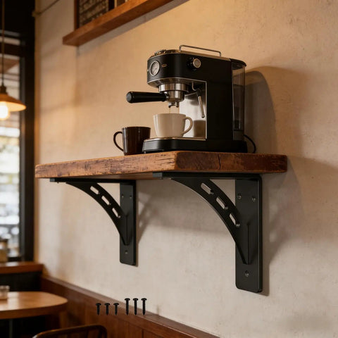 Beefy Heavy Duty Shelf Brackets 9 Inch By 8 Inch 1100 Pound Max Load Premium Alloy Mantel Brackets For Fireplace And Countertop Support
