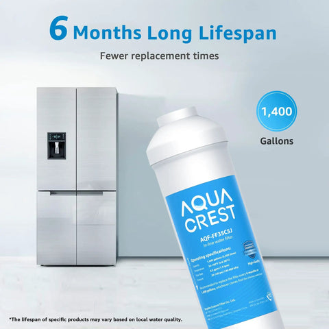 Direct Swap Inline Water Filter Replacement For Reverse Osmosis Post Carbon Systems With Nsf Ansi Forty Two Certification compatible with a refrigerator.