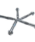 Hollow Wall Anchors Set 1/4 Inch By 2 Inch Bolts, 5 Pieces For Wall Thickness 5/8 To 1-1/8 Inches, in spider leg expansion layout.