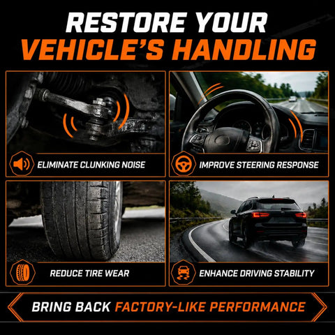 Front Lower Control Arm Kit With Ball Assembly For Nissan Altima And Maxima Smooth Operator Suspension Parts Get Your Ride Back On Track Quiet Steering 10 Piece Set, vehicle handling improvement graphic.