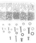 Zinc Alloy Pro Grade Pan Head Machine Screws Nuts And Washers Kit with cross head screws and sealing washers in box