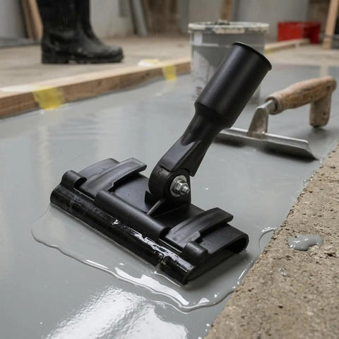 Floor Coating Roller Clamp Accessory With Metal Handle And Hinge Joint Rectangular Base Clamp Tool For Flooring Projects Workshop Tasks Contractor Jobs Home Renovation And DIY Setup on wet floor coating