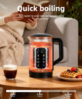 Electric Tea Kettle With Temperature Control And Glass Body For Tea And Coffee Daily Driver Smart Water Boiler Auto Shut Off 12 Hour Keep Warm