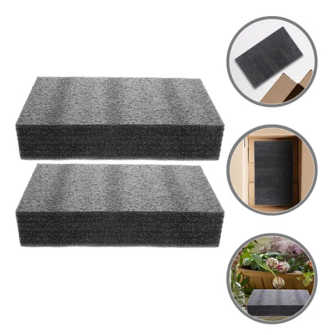 Kickass Black Polyurethane Foam Pads For Toolboxes And Workshop Cases, Heavy Duty shock absorbing pads in two rectangular pieces.