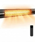 Electric Patio Heater With Remote Control 1500W Outdoor Infrared Wall Mounted, Quick Heat Up, Quiet Carbon Fiber Element
