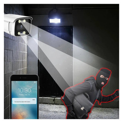 Top Tier Eight Channel Poe Security Camera Surveillance Nvr Kit With Hella Dope 4K Video Quality And Smart Ai Face Detection For Sick Home Outdoor Security Rigs capturing a figure in dark clothing.