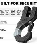Three Eighths Inch Winch Hook Heavy Duty Forged Steel With Safety Latch Beefy 20 Ton Break Strength showing construction details